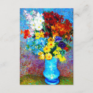 Van Gogh Flowers in a Blue Vase Enclosure Card