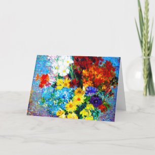 Van Gogh Flowers in a Blue Vase Invitation