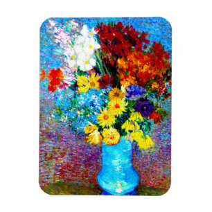 Van Gogh Flowers in a Blue Vase Magnet