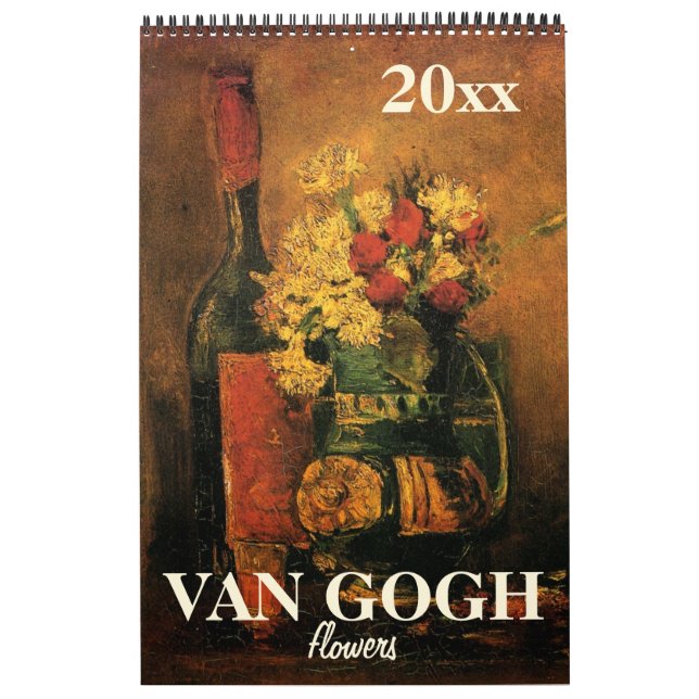 Van Gogh Flowers with Poppies, Irises, Sunflowers Calendar (Cover)