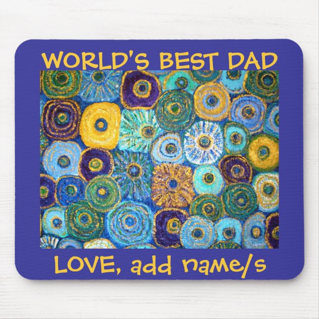 Van Gogh Flowers World's Best Mousepad (Front)