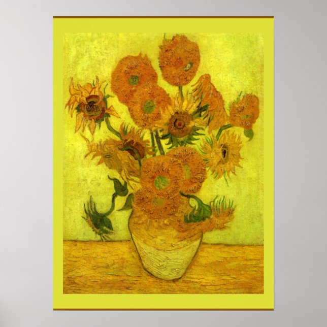 Van Gogh - Fourteen Sunflowers, Poster (Front)