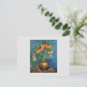 Van Gogh Fritillaries in a Copper Vase Holiday Postcard