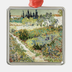 Van Gogh Garden at Arles 1888 Metal Ornament