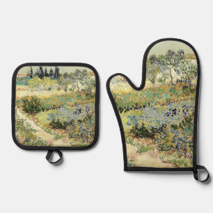 Van Gogh Garden at Arles 1888 Oven Mitt & Pot Holder Set