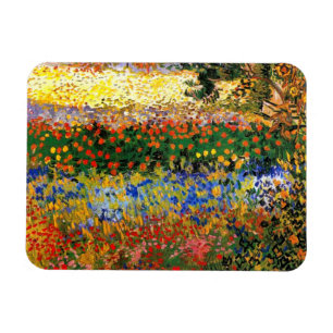 Van Gogh - Garden at Arles (aka Flowering Garden) Magnet