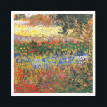 Van Gogh - Garden at Arles (aka Flowering Garden) Napkin<br><div class="desc">Garden at Arles (aka Flowering Garden),  famous painting by Vincent van Gogh</div>