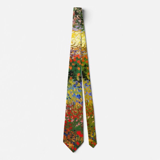 Van Gogh - Garden at Arles (aka Flowering Garden) Tie (Front)