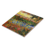 Van Gogh - Garden at Arles Ceramic Tile<br><div class="desc">Garden at Arles,  (a/ka Flowering Garden),  famous painting by Vincent van Gogh</div>