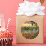 Van Gogh - Garden at Arles Classic Round Sticker<br><div class="desc">Garden at Arles (aka Flowering Garden),  famous painting by Vincent van Gogh</div>