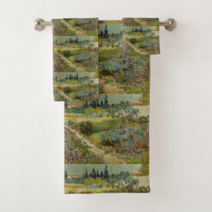 Van Gogh Garden at Arles Floral Impressionist Bath Towel Set