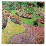 Van Gogh - Garden in Auvers Ceramic Tile<br><div class="desc">Garden in Auvers,  popular painting by Vincent van Gogh.</div>