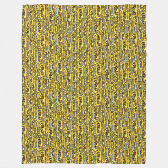 Van Gogh Geisha Fleece Blanket (Front)