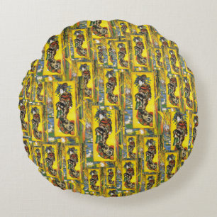 Van Gogh Geisha Round Cushion