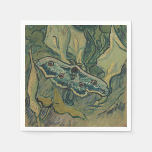 Van Gogh Giant Peacock Moth Vintage Nature ArtVan Napkin