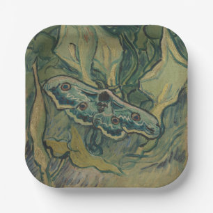 Van Gogh Giant Peacock Moth Vintage Nature ArtVan Paper Plate