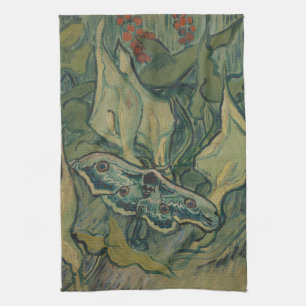 Van Gogh Giant Peacock Moth Vintage Nature ArtVan  Tea Towel