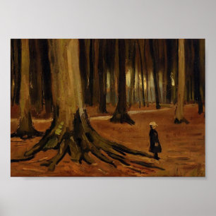 Van Gogh - Girl in the Woods Poster