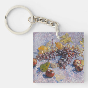 Van Gogh Grapes and Apples Still Life Art Print Key Ring