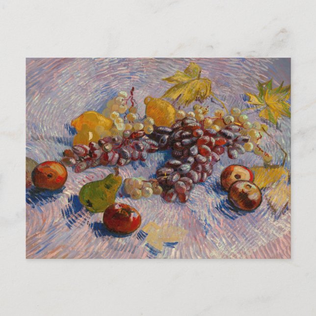 Van Gogh Grapes Lemons Pears Apples Still Life Pos Postcard (Front)