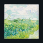 Van Gogh. Green Wheat Fields Auvers. Impressionism Magnet<br><div class="desc">Van Gogh "Green Wheat Fields,  Auvers" magnet.</div>
