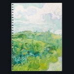 Van Gogh Green Wheat Fields Auvers. Impressionism Notebook<br><div class="desc">Van Gogh "Green Wheat Fields,  Auvers" notebook. Greenery impressionism art.</div>