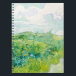 Van Gogh Green Wheat Fields Auvers. Impressionism Notebook<br><div class="desc">Van Gogh "Green Wheat Fields,  Auvers" notebook. Greenery impressionism art.</div>