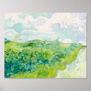 Van Gogh. Green Wheat Fields Auvers. Impressionism Poster