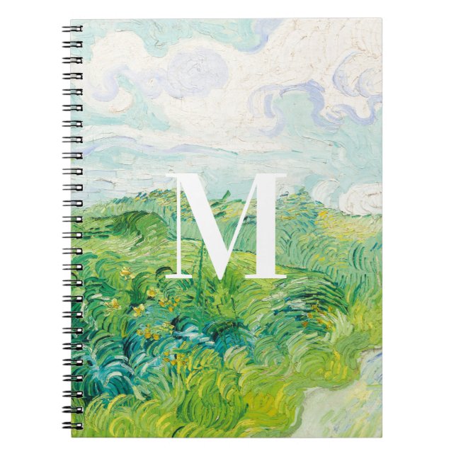 Van Gogh. Green Wheat Fields, Auvers. Monogram Notebook (Front)