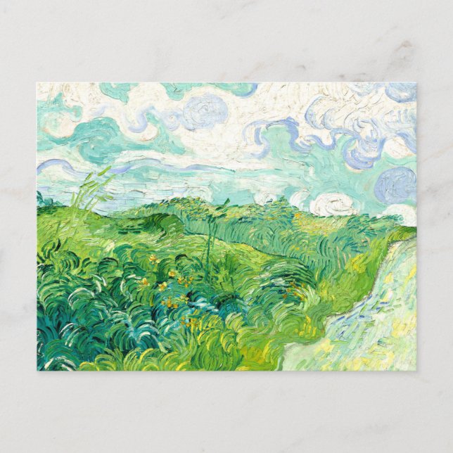 Van Gogh - Green Wheat Fields, Auvers Postcard (Front)