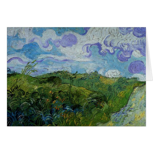 Van Gogh Green Wheat Fields, Vintage Fine Art (Front Horizontal)