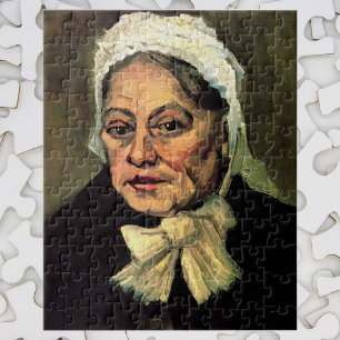 Van Gogh Head of Old Woman, White Cap (Midwife) Jigsaw Puzzle