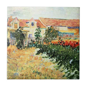 Van Gogh - House with Sunflowers Ceramic Tile