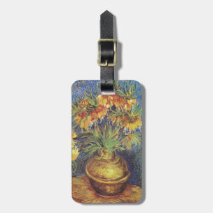 Van Gogh Imperial Fritillaries in Copper Vase Luggage Tag