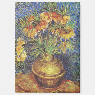 Van Gogh Imperial Fritillaries in Copper Vase Magnet