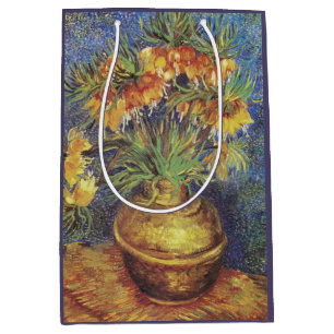 Van Gogh Imperial Fritillaries in Copper Vase Medium Gift Bag