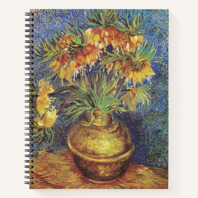 Van Gogh Imperial Fritillaries in Copper Vase Notebook (Front)