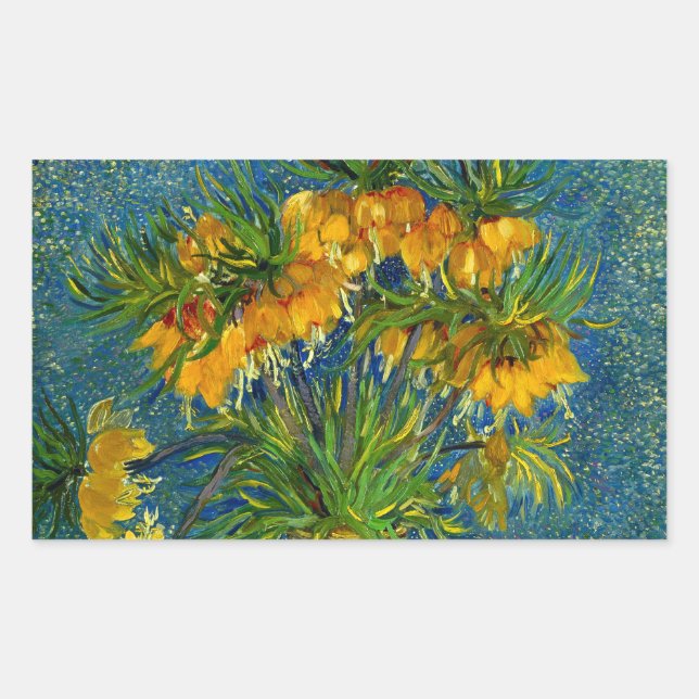 Van Gogh Imperial Fritillaries  Rectangular Sticker (Front)