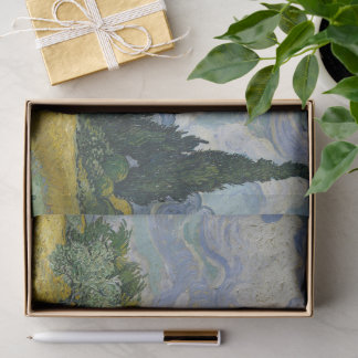 Van Gogh Impressionism Wheat Field Painting Nature Tissue Paper