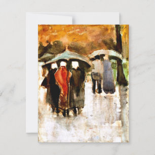Van Gogh - In the Rain, famous painting Card