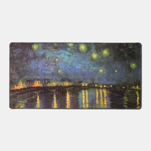 Van Gogh Inspired Night Fine Art Desk Mat