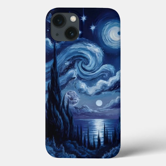 Van Gogh Inspired: Starry Night Ocean Edition Case-Mate iPhone Case (Back)