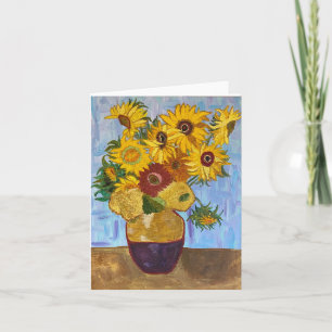 Van Gogh inspired sunflower note card