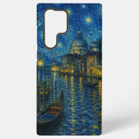 Van Gogh Inspired Venice Canal at Night