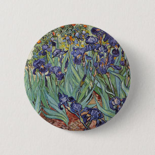 Van Gogh Iris Impressionist Masterpiece 6 Cm Round Badge