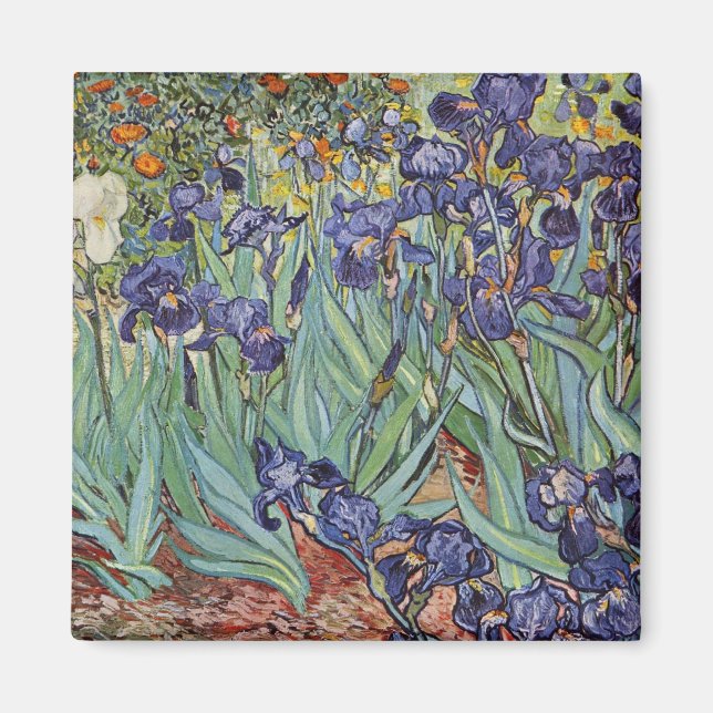 Van Gogh Iris Impressionist Masterpiece Magnet (Front)