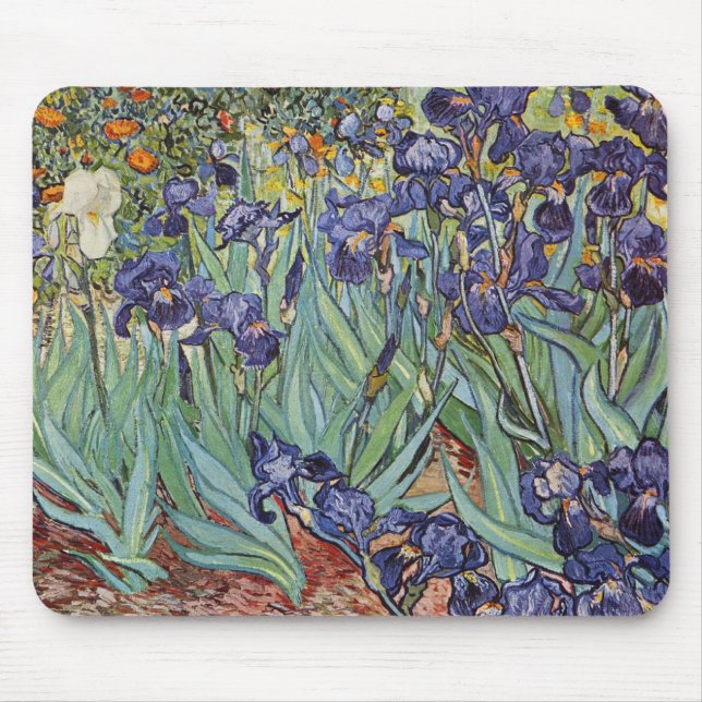Van Gogh Iris Impressionist Masterpiece Mouse Pad (Front)