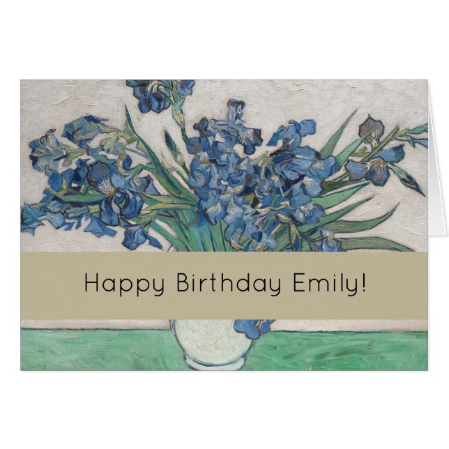 Van Gogh Iris Vase Painting Impressionism (Front Horizontal)