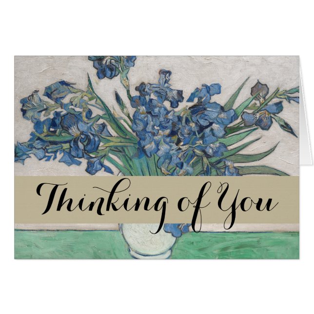 Van Gogh Iris Vase Painting Impressionism (Front Horizontal)