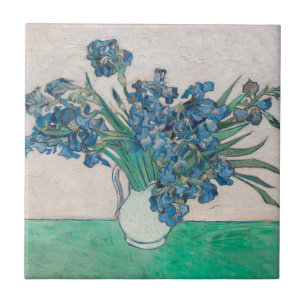 Van Gogh Iris Vase Painting Impressionism Ceramic Tile